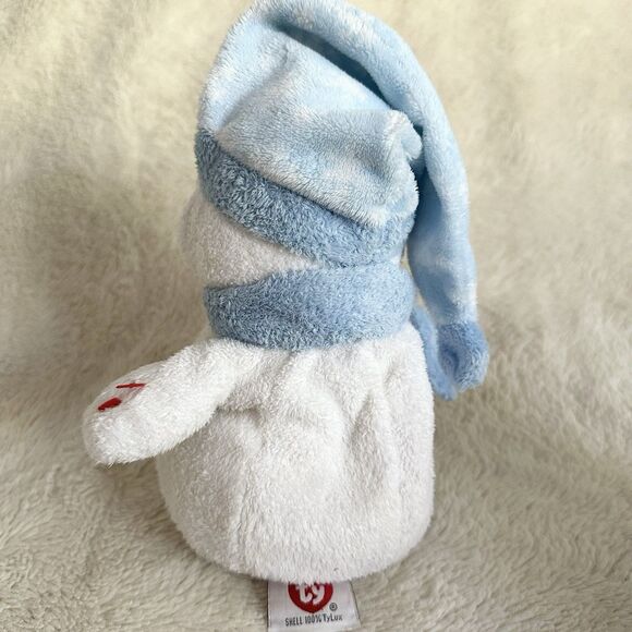 Ty Pluffies Windchill Snowman Winter Plush Stuffed Animal Toy Beanbag - Picture 2 of 6